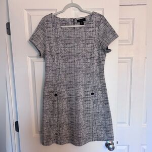 Tahari Black and White Sheath Mini Dress